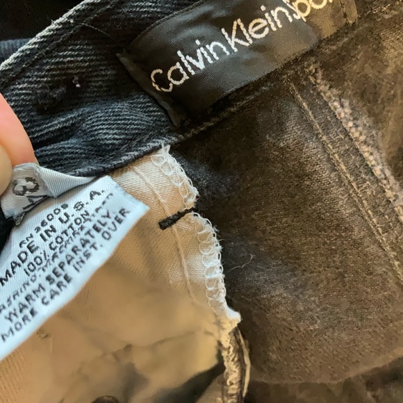 vtg CALVIN KLEIN SPORT sz 34 Jeans High Waisted 3 Pockets Pleated Front Pockets - Picture 8 of 8